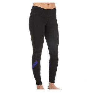 Anthropologie VIMMIA leggings with blue accent and zipper pocket